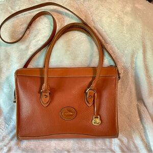 Vintage Dooney & Bourke Tan Leather Shoulder Bag